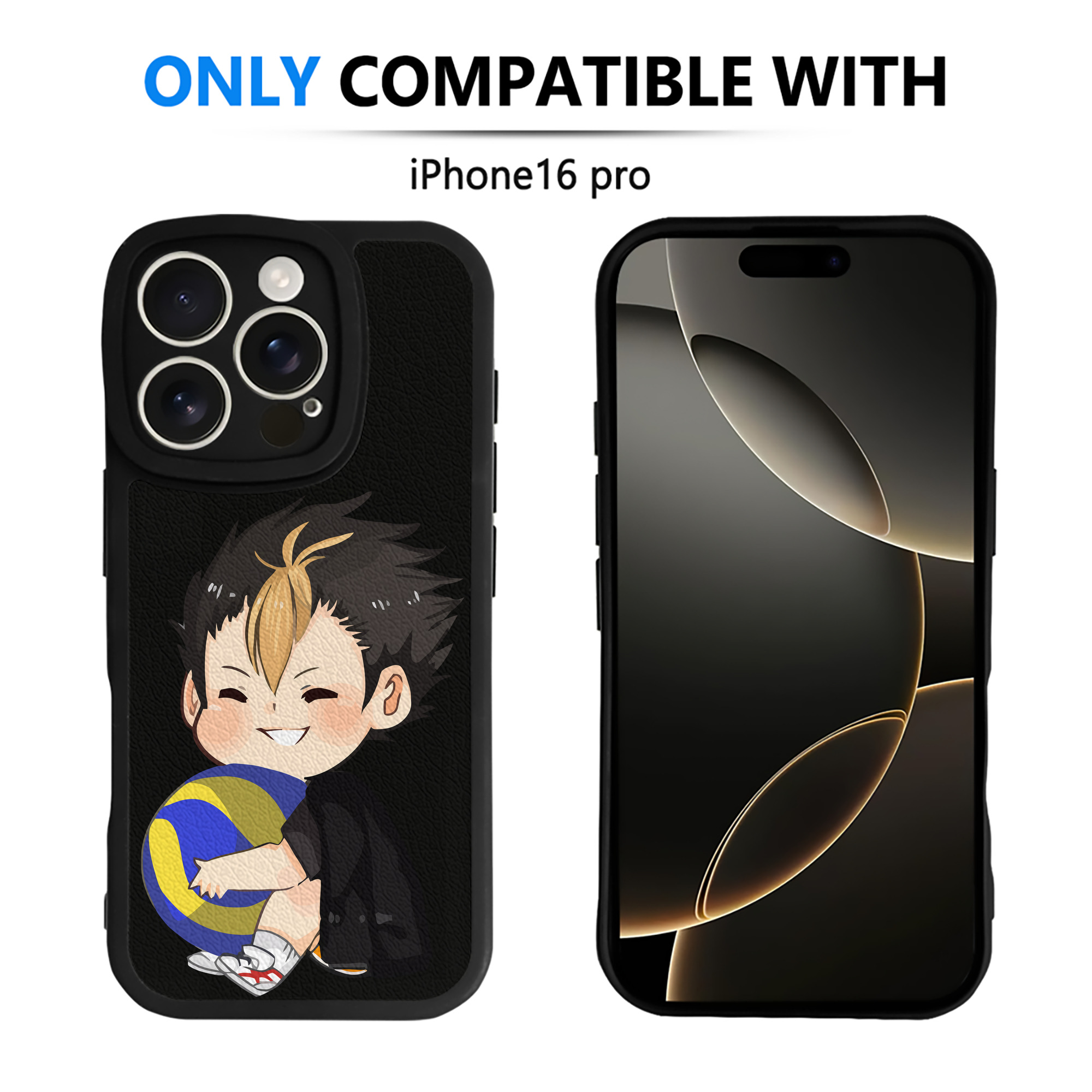 （画像用） ハイキュー!! Haikyu!! 【iPhone 16シリーズ対応】シリコンスマホケース（レザー調） 材質：シリコン